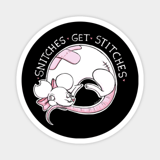 Snitches get stitches Magnet